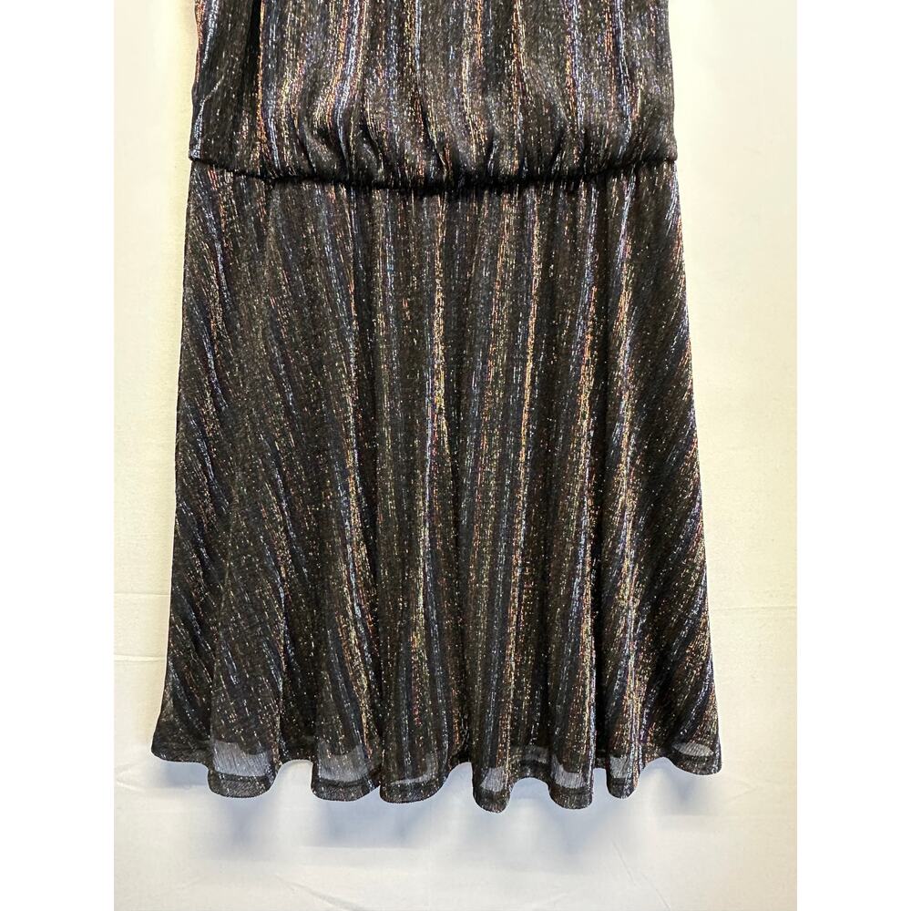 Mi Ami Metallic Shimmer Mini Dress L 2010s‎ Party Clubcore Rainbow - Picture 2 of 12